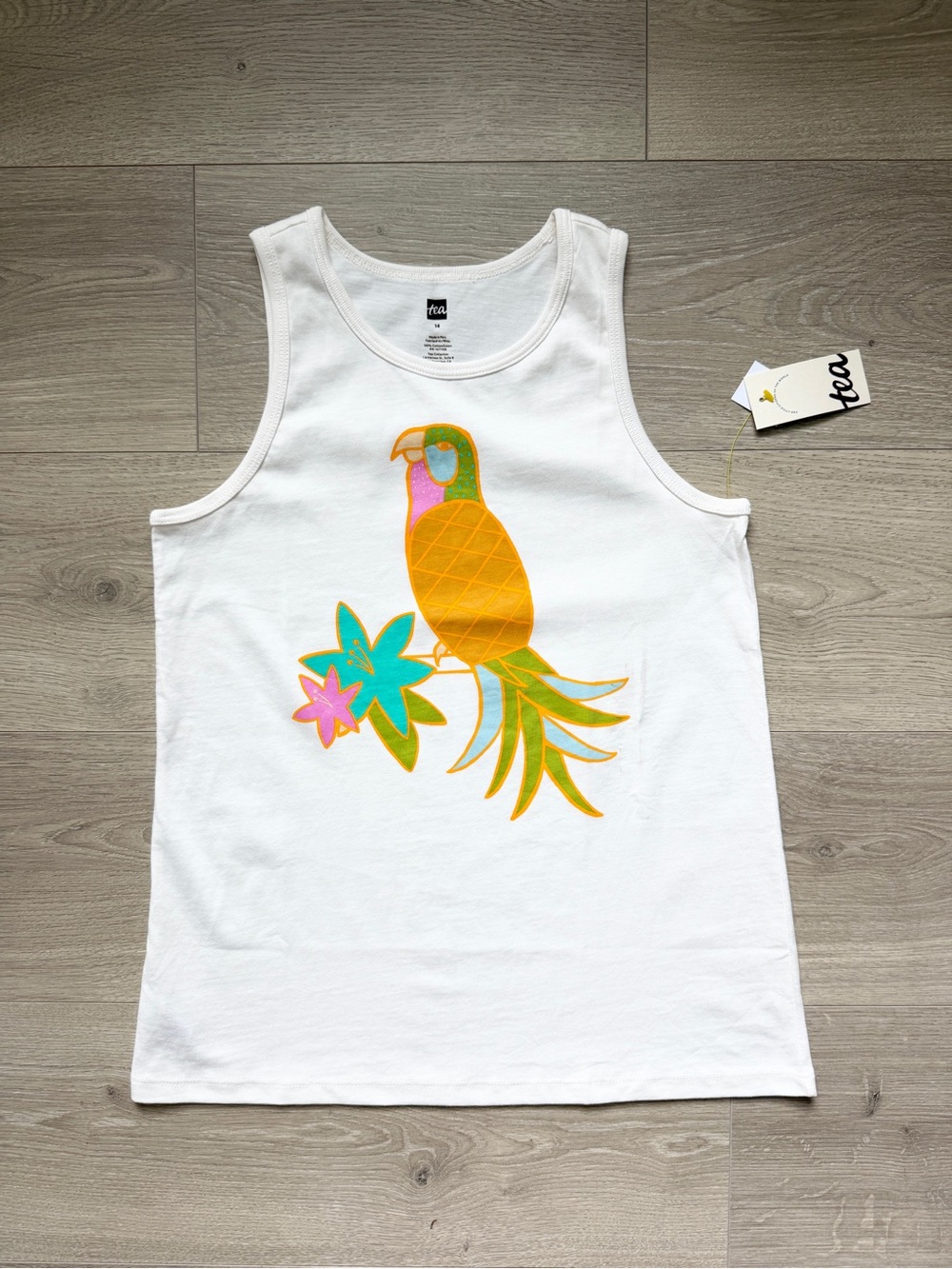 Tea Collection Girls Tank Top Pineapple Parrot